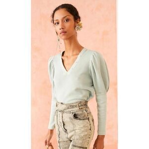 Ulla Johnson Jude Puff Sleeve Terry Cloth Sweatshirt